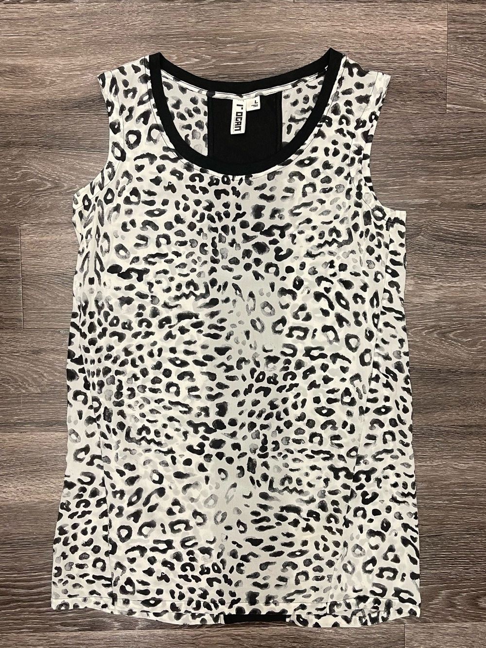 Logan (target exclusive)Vintage White &Black Leopard Print Sleeveless Mini Dress